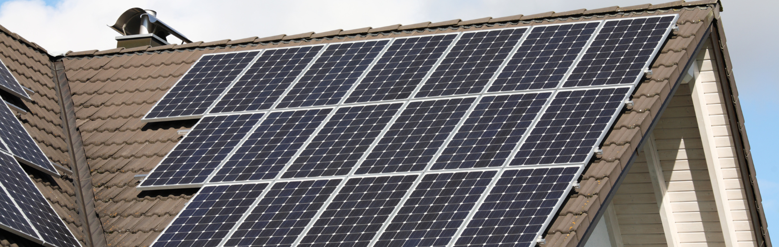 Solar panels on roof.