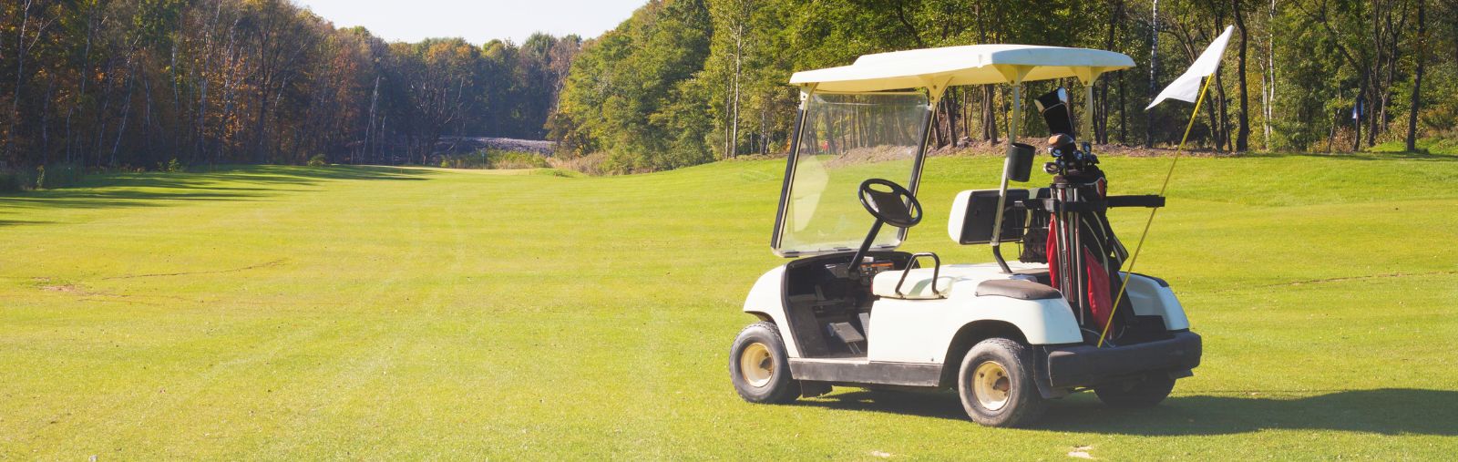 golf cart on golf course