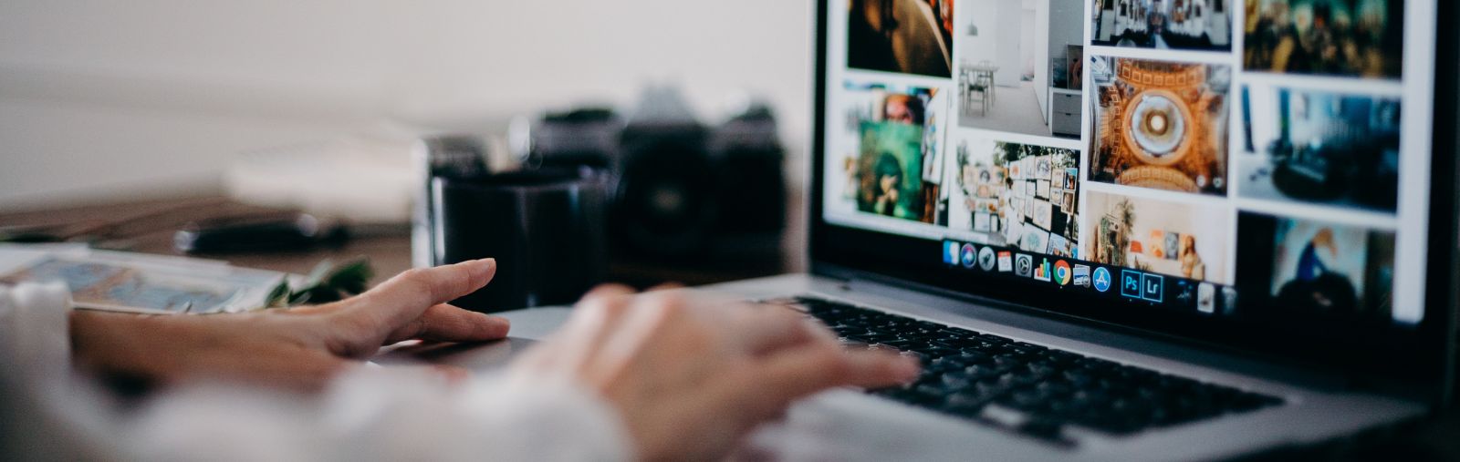 person using laptop